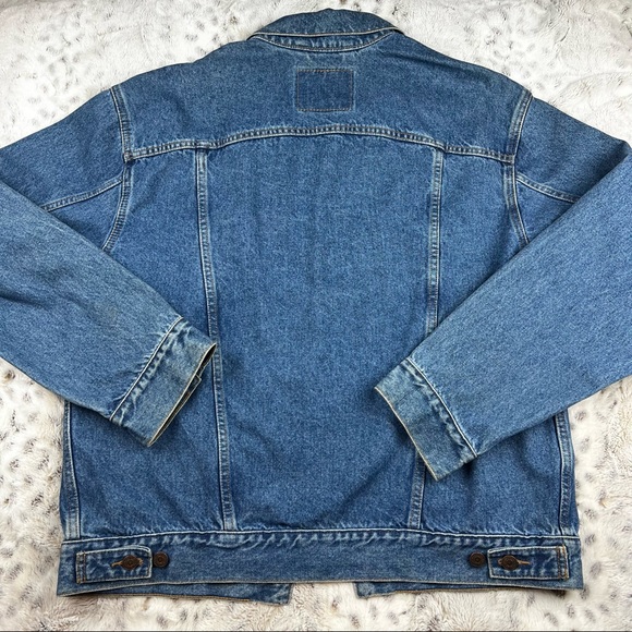 Levi’s Mens Relaxed Trucker Denim Jacket Size Large - Picture 5 of 7